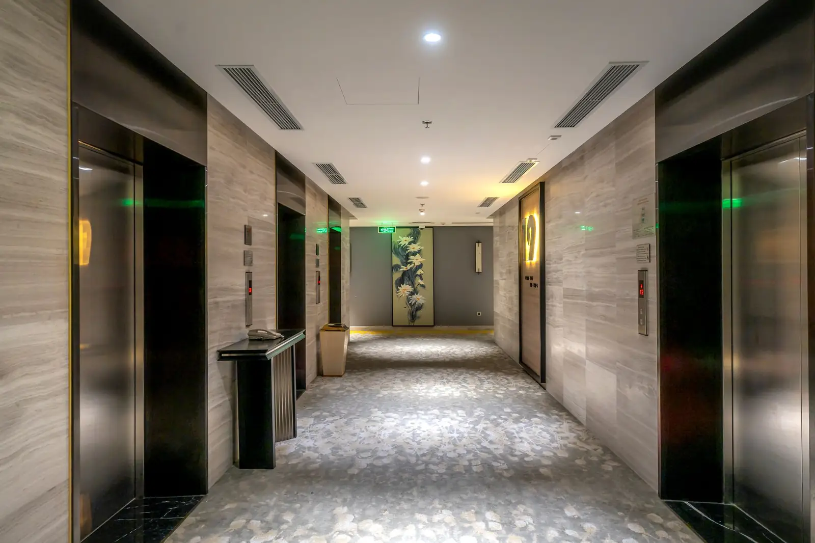 Orvellian Noble Haven interior corridor